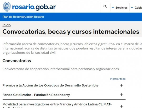 El municipio brinda información sobre convocatorias, becas y cursos internacionales