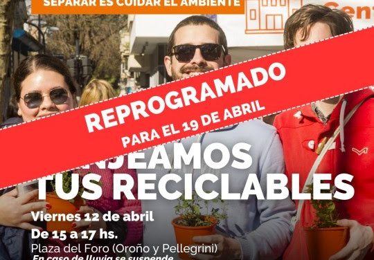 Se reprograma el primer canje de reciclables del año