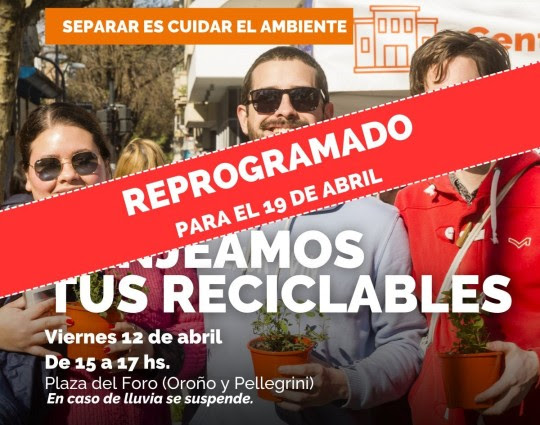 Se reprograma el primer canje de reciclables del año