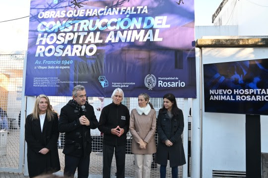 Javkin anunció el comienzo de la obra del Hospital Animal Rosario