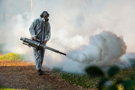 Fumigación: el municipio realiza operativos en plazas y espacios verdes