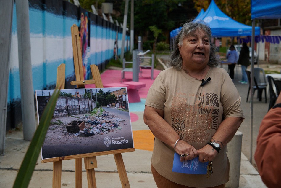 De basural a mural: Messi, Di María y Correa presentes en la nueva Plaza de Bolsillo de barrio De La Carne