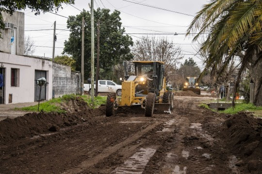 Javkin supervisó el avance de obras en Empalme Graneros